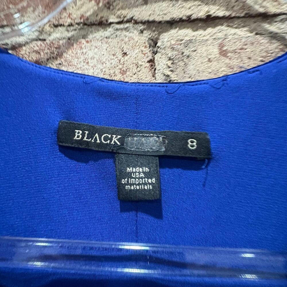 Black Halo Abina Blue‎ Velvet Wrap Dress Size 8 - Picture 7 of 9